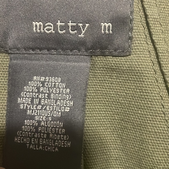 Matty M Army Green Utility anorak style Jacket with optional folded sleeves - Picture 5 of 13